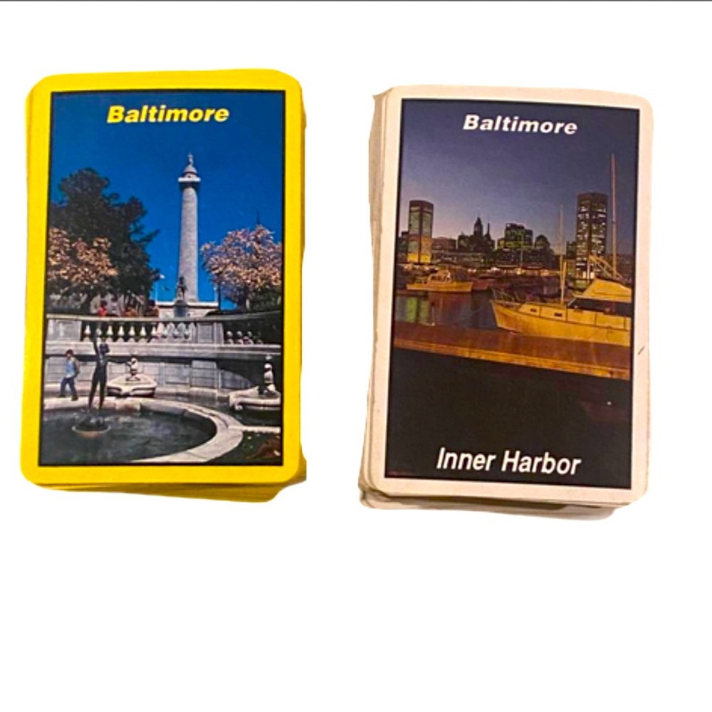 Vintage Collectible Baltimore City Playing Cards - 2 Full Decks